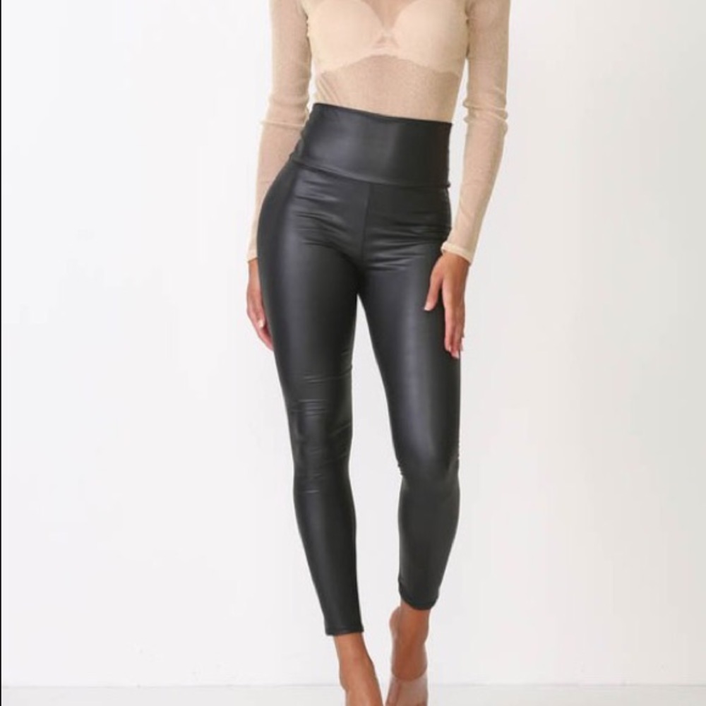Black leather pants